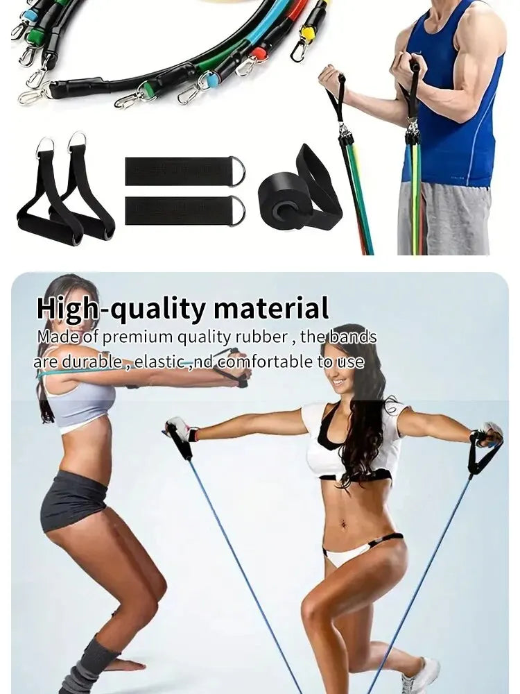 11pcs TPE Resistance Band