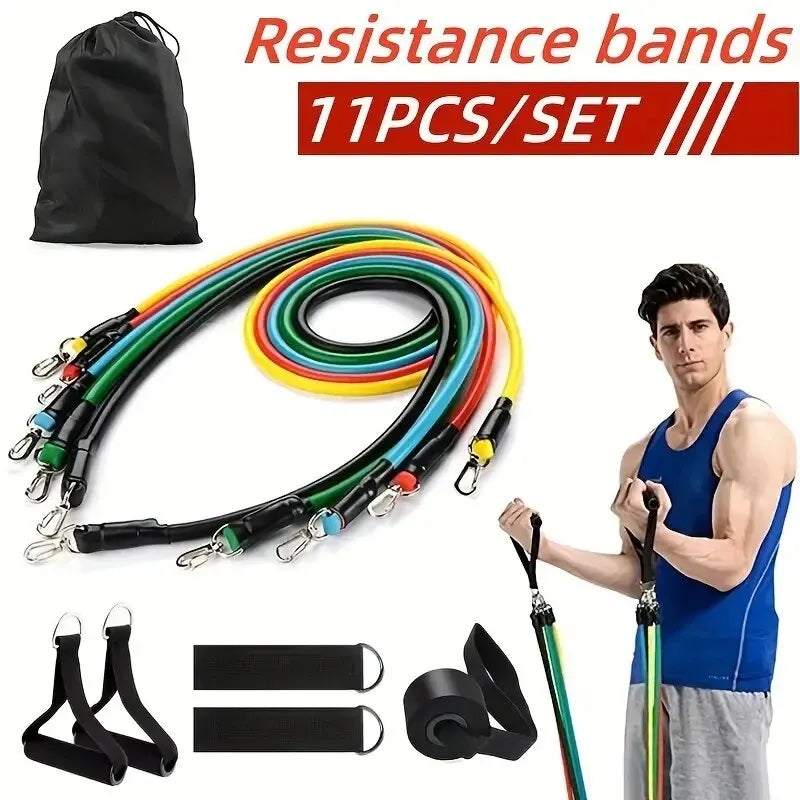 11pcs TPE Resistance Band