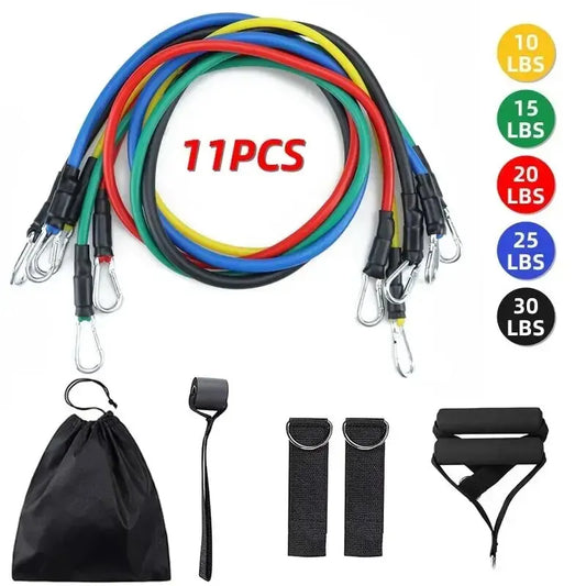 11pcs TPE Resistance Band